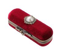 GAROZATION Box Random, Storage Elegant a Velvet Lipstick with Retro Mirror Lip Makeup Organizer for Compact Cosmetic Case Color Balm Gloss Gift