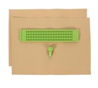 GAROZATION Braille Writing Board Stylus Kit Plastic Braille Plate Simple Look Design Craftsmanship 8.45x1.53x0.29in for Blind People for Visual Impairment Aids