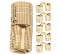 GAROZATION Brass Concealed Barrel Hinges with 180 Degree Opening Angle 6pcs Silent and Smooth Operation, Dust-Resistant Surface for Wooden Furniture and Kitchen Cabinets for DIY Hand Craft
