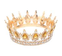 GAROZATION Bridal Crown Wedding Headband Crystal Tiara Headbands Retro Baroque Crown for Bride Princess Birthday Hair Accessories