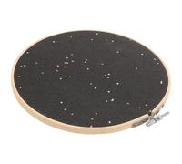 GAROZATION Brooch Pin Wall Display Banner in Black Leather and Bamboo for Painting and Arts, Functional Glitter Hanging Board for Pin Collection and DIY Designs