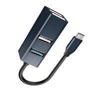 GAROZATION C to 4 Usb Ports Hub Laptop Usb Hub Aluminum Case No Driver Needed for Easy Connectivity