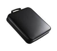 GAROZATION Cd Case Storage Bag DVD Case Cd Holder Zipper Large Capacity Portable Outdoor Home Use