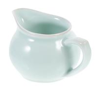 GAROZATION Ceramic Milk Pitcher Lightweight and Easy to Store Green Milk Jug for Coffee Bar and Serving Hot Butter
