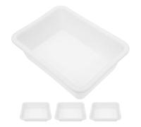 GAROZATION Chemical Reagent Tray 4Pcs Plastic Lab Organizer Leak-Resistant for Research and Educational Laboratory Use