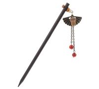 GAROZATION Chinese Acorn Hairpin Tassel Vintage Ethnic Alloy and Wood Hair Stick for Women for Travel Weddings and Parties Unique Fan Design Hair Accessory