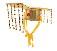 GAROZATION Chinese Ancient Emperor Cosplay Hat Retro Asian Party Costume Headpiece for Role Play and Festival Paperboard Craft with Comfortable Fit Unique Cultural Accessory