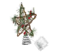GAROZATION Christmas Tree Star Topper Led Lights Five-pointed Star Treetop Decor for Festive Atmosphere for Christmas Tree Decoration and Holiday Parties