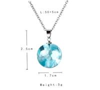 GAROZATION Cloud Resin Ball Pendant Necklace for Women Elegant Sky White Clouds Design Durable Resin Jewelry Chain for Parties and Special Occasions