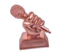 GAROZATION Copper Colored Resin Microphone Trophy for Singing Competitions Lightweight Music Award for School Party and Community Events Decorative Music Trophy for Adults