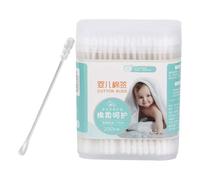 GAROZATION Cotton Buds 200Pcs Double Head Spiral and Scoop Cotton Swabs with Paper Sticks for Ear Cleaning and Hygiene of and Infants