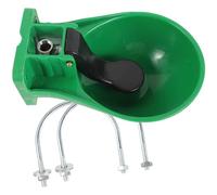 GAROZATION Cow Water Dispenser Automatic Water Feeder for Livestock Large Capacity Green Plastic and Copper Sturdy Easy to Use Farm and Ranch Drinking Solution