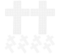 GAROZATION Cross Canvas Sheets with Precise Grid 7.8x5.5cm 10pcs and Embroidery for Dimensional Crafting, for Embroidery and Home Decor Projects
