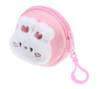GAROZATION Cute Bunny Coin Purse Mini Plush Cartoon Wallet Adorable Soft Polyester Change Pouch for Boys and Girls and Girls Daily Use