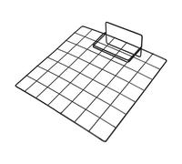 GAROZATION Desktop Metal Wire Grid Panel Photo Display Rack with Black Base, 35X35Cm Hanging Art Display Grid Panel for Craft Fairs and Shop Exhibits