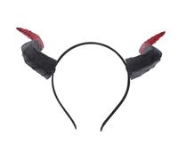 GAROZATION Detachable Bull Horns Headband Soft PU Lightweight Halloween Devil Demon Costume Accessory for Women Men Cosplay Festival Party Headdress