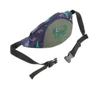 GAROZATION Dinosaur Crossbody Bag for Kids and Toddlers, Cartoon Dinosaur Fanny Pack Waist Belt Purse for Boys and Girls, Green Small Sling Bag for Travel and Everyday Use