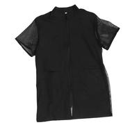 GAROZATION Dog Grooming Smock Non Stick Hair Pet Grooming Uniform for Spring Summer Lightweight Breathable Mesh Design Easy Clean Hairrepellent Comfortable Pet Bathing Apron