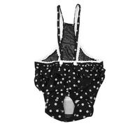 GAROZATION Dog Sanitary Diaper for Female Dogs Black Cotton Physiology Pants with Breathable Material Prevent Pregnancy and Damage Suitable for Incontinence and Excitement Urination