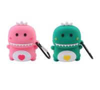 GAROZATION Earphone Storage Box Cover 2Pcs Dinosaur Pattern Protective Case Compatible with 1St/2Nd Generation Wireless Earphones for Students and Commuters