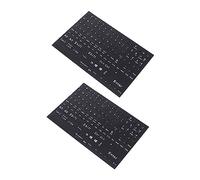 GAROZATION English Keyboard Stickers 2pcs Small Font Computer Laptop Keyboard Stickers Universal Fit