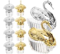 GAROZATION European Style Wedding Candy Box Set 24pcs Small Swan Candy Favour Boxes for Wedding Party Treats and Presentation Color