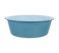 GAROZATION Face Washing Round Basin Plastic 1pcs Lightweight Wash Bowl for Home Hotels and Public Use Foot Bath Blue and White Stylish Two-Tone Design