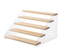 GAROZATION Five-tier Acrylic and Wood Cake Display Stand Elegant Design, Lightweight and Well-shaped Dessert Display Rack for Showcasing Cupcakes and Goodies at Parties