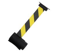 GAROZATION Fixed Wall Mount Indoor Line Barrier with Automatic Retraction and Secure Wall Attachment, 2m Retractable Event Queue Barrier Made of Plastic and Iron for Managing Queue Lines
