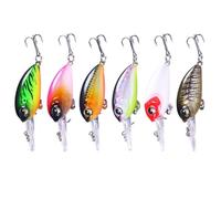 GAROZATION Floating Fishing Lures 6cm 5g 6pcs Set Simulated Minnow Baits with #10 Hooks Artificial Fishing Lures for Bass and Pike