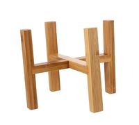 GAROZATION Flower Pot Stand Plant Stand for Home and Office Chic Bamboo Flowerpot with Secure Hold Sturdy Construction and Rustic Look