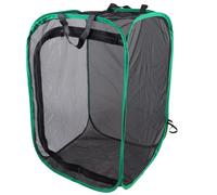 GAROZATION Foldable Black Mesh Cage Butterfly House with Green Edges for Easy Storage and Reusable Polyester Yarn Net, for Back to School Decor and Observing Small Creatures like Caterpillars