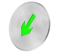 GAROZATION Glow in The Dark Fire Exit Sign Stainless Steel Floor Evacuation Marker with Instructions and Easy Installation for Emergency Situations