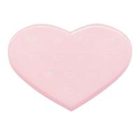 GAROZATION Grafting Eyelash Tool with Heart-shaped Pink Glass Pad for Lash Accessories, Measuring Length and Smooth Edge Design, for Daily Use and Home Eyelash Extension Application