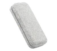 GAROZATION Hard Shell Eyeglass Case Holder for Car with Sturdy Lint and Rhinestone Material, Stylish and Elegant Appearance, Portable Sunglasses Organizer for Travel and Daily Use