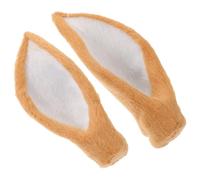 GAROZATION Headband Multi-functional Synthetic Material 2pcs Deer Ear Brown with Realistic Design and Resistant to Fading Headdress Accessory for Christmas and Stage Performances