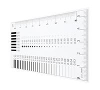 GAROZATION High Precision Sec Size Estimation Ruler with Scale for Flaw Detection and Area Measurement in Inspection Tasks