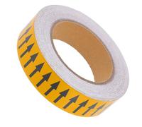 GAROZATION High Visibility Yellow Directional Arrow Stickers for Pipe Marking, Weather-resistant Polystyrene Floor Identification Tape Suitable for Fire Stations and Chemical Plants