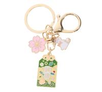 GAROZATION Japanese Rabbit Keychain Creative Charm Keyring for Women Girls Bag Decor Lucky Flower Charms for Backpacks