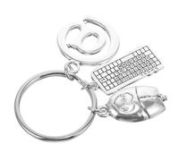 GAROZATION Keyboard Keychain Pendant for Computer Unique Mouse and Keyboard Design for Tech Enthusiasts Lightweight and Portable Keyring Accessory for Bags and Backpacks