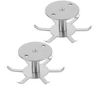 GAROZATION Kitchen Cabinet Hooks 2pcs Rotating Kitchenware Hangers Stainless Steel Six Claw for Hanging Towels in Kitchen