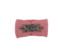 GAROZATION Knitted Woolen Yarn Headband Minimalist Hair Hoop with Flower Pattern, Warm Hair Band for Winter for Face Washing and Hairstyle Decoration