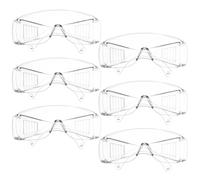 GAROZATION Lab Safety Glasses Protective Eyeglasses 6Pcs Lightweight Plastic Frame Side Shields for Scientists and Lab Technicians