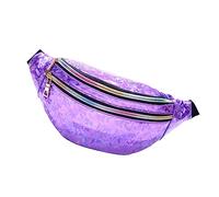 GAROZATION Ladies Sequin Waist Bag Outdoor Waist Pouch Cosmetic Pouch Reflective Crossbody Bag Women's Fanny Pack for Travel Fashionable Rhinestone