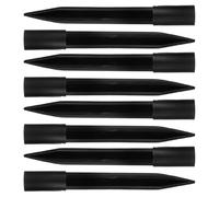 GAROZATION Landscape Stakes 8Pcs Plastic Black for Yard Pathway Lamps and Outdoor Fiber Optic Lights Suitable for Garden and Lawn Use