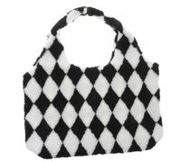 GAROZATION Large Capacity Lamb Wool Tote Bag for Women Soft Single Shoulder Handbag with Supple Texture Lady Tote for Shopping Travel Daily Use University Students and Office Ladies