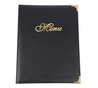 GAROZATION Leather Cover Menu Folder for Restaurant Slide-in Inner Page Design and Rounded Corners, Pu Material Menu Holder Book Comfortable Touch, for Merchant Reception and Hotel Use