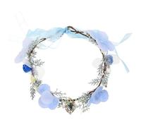 GAROZATION Lightweight and Comfortable Flower Crown for Women, Delicate Fabric and Iron Bridal Headband, for Weddings and Engagements, Beautiful and Eye-catching Floral Tiara