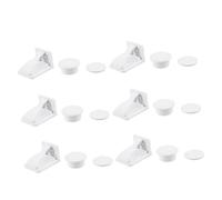 GAROZATION Magnetic Safety Locks for Cabinets and Doors, White Abs Invisible Flush Design with Dual Insurance Latch, No-Drill Installation, Includes Key and Installation Assistant, for Home