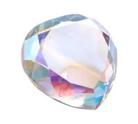 GAROZATION Manicure Hand Model Holding Heart-Shaped Artificial Crystal Diamond 8cm, Simulation Glittering Fake Diamond Nail Art Display Prop for Women Nail Photography and Decoration